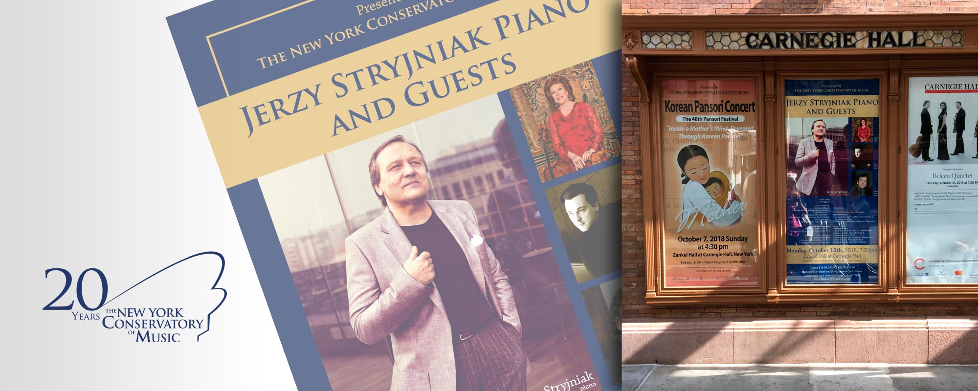 Plakat dla The New York Conservatory of Music występu pianisty Jurka Stryjniaka w Carnegie Hall 